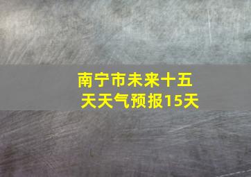 南宁市未来十五天天气预报15天