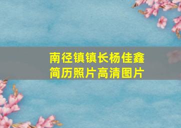 南径镇镇长杨佳鑫简历照片高清图片