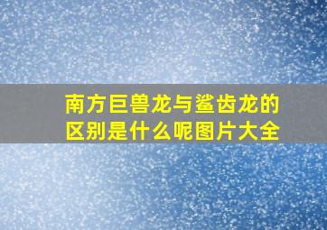 南方巨兽龙与鲨齿龙的区别是什么呢图片大全