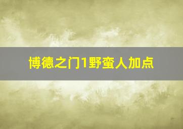 博德之门1野蛮人加点