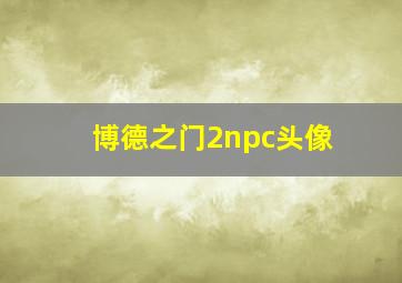 博德之门2npc头像