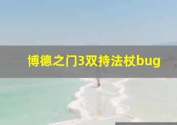 博德之门3双持法杖bug