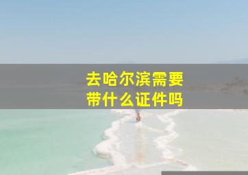 去哈尔滨需要带什么证件吗