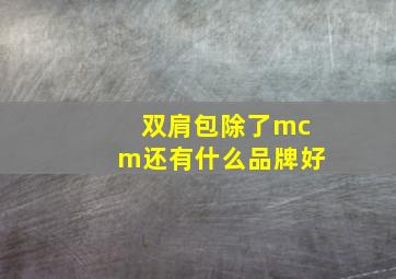 双肩包除了mcm还有什么品牌好