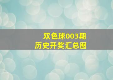 双色球003期历史开奖汇总图