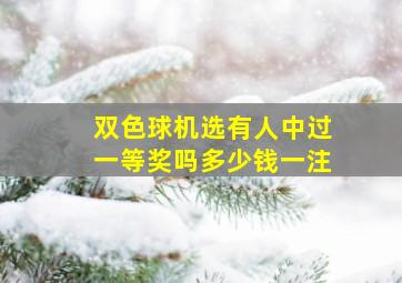 双色球机选有人中过一等奖吗多少钱一注