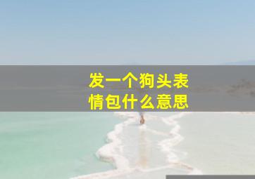 发一个狗头表情包什么意思