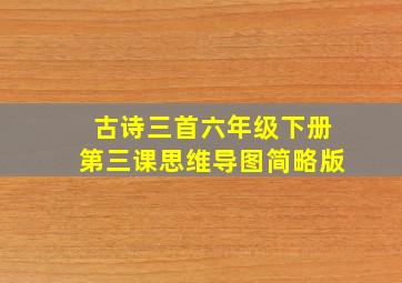 古诗三首六年级下册第三课思维导图简略版