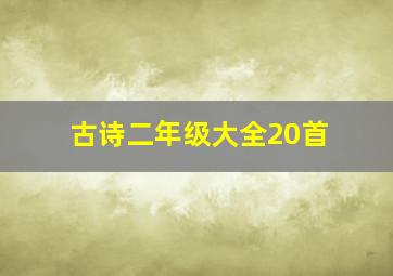 古诗二年级大全20首