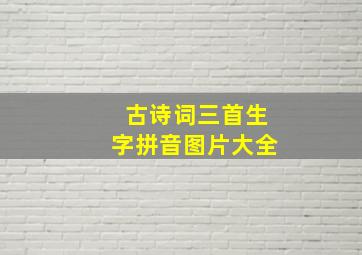 古诗词三首生字拼音图片大全