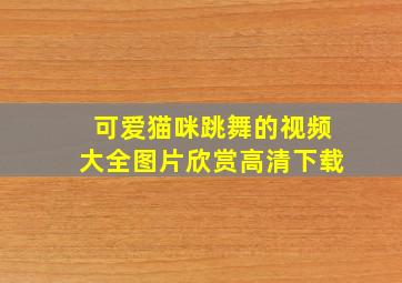 可爱猫咪跳舞的视频大全图片欣赏高清下载