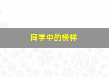 同学中的榜样