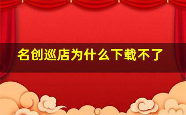 名创巡店为什么下载不了