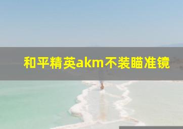 和平精英akm不装瞄准镜