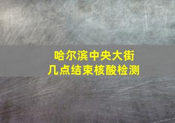 哈尔滨中央大街几点结束核酸检测