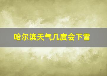 哈尔滨天气几度会下雪