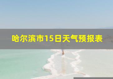 哈尔滨市15日天气预报表