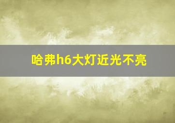 哈弗h6大灯近光不亮