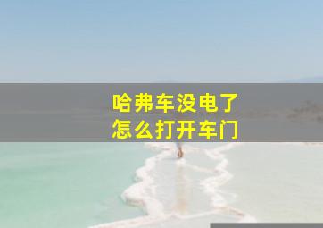 哈弗车没电了怎么打开车门