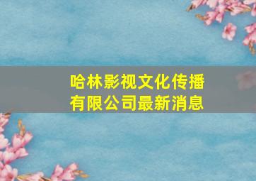 哈林影视文化传播有限公司最新消息