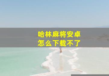 哈林麻将安卓怎么下载不了