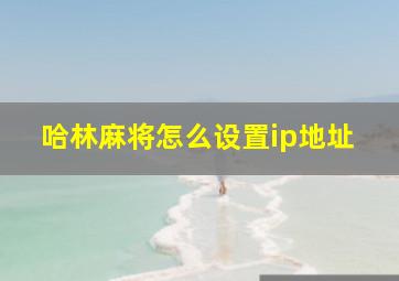 哈林麻将怎么设置ip地址