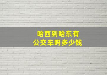 哈西到哈东有公交车吗多少钱