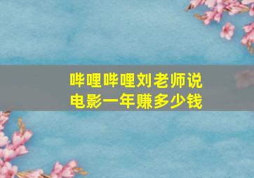 哔哩哔哩刘老师说电影一年赚多少钱