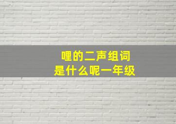 哩的二声组词是什么呢一年级