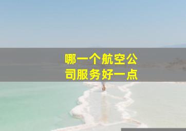 哪一个航空公司服务好一点