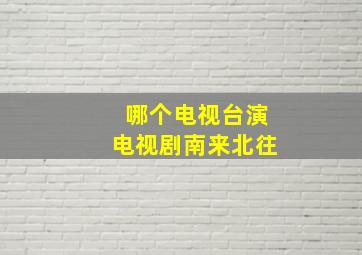 哪个电视台演电视剧南来北往