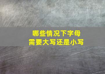 哪些情况下字母需要大写还是小写