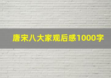 唐宋八大家观后感1000字