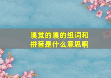 嗅觉的嗅的组词和拼音是什么意思啊