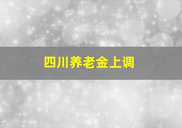 四川养老金上调