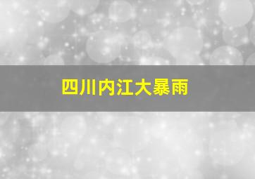 四川内江大暴雨