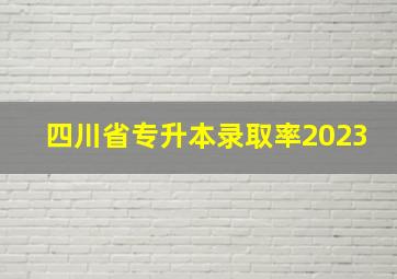 四川省专升本录取率2023