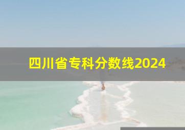 四川省专科分数线2024