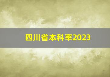 四川省本科率2023