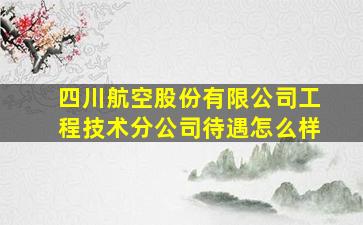 四川航空股份有限公司工程技术分公司待遇怎么样