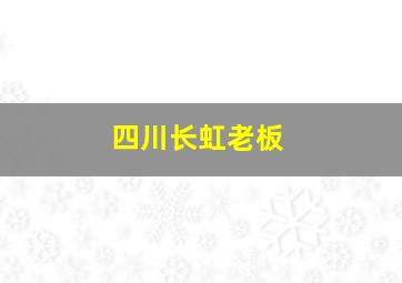 四川长虹老板