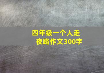 四年级一个人走夜路作文300字