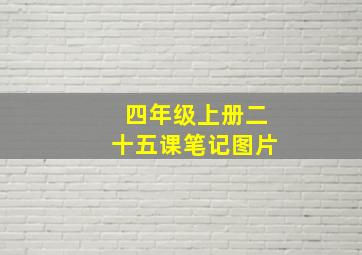 四年级上册二十五课笔记图片