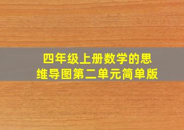 四年级上册数学的思维导图第二单元简单版