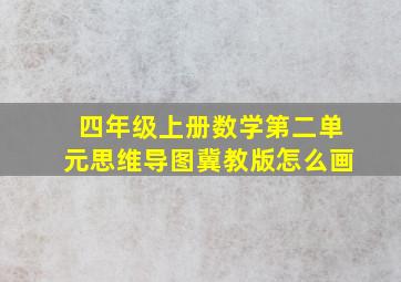 四年级上册数学第二单元思维导图冀教版怎么画