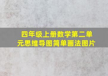 四年级上册数学第二单元思维导图简单画法图片