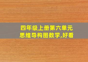 四年级上册第六单元思维导构图数学,好看