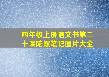 四年级上册语文书第二十课陀螺笔记图片大全