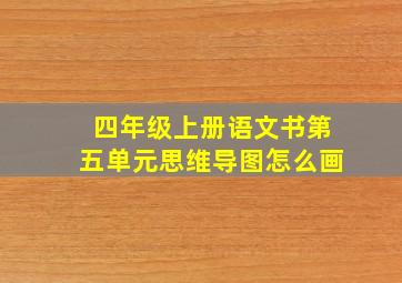 四年级上册语文书第五单元思维导图怎么画