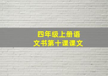 四年级上册语文书第十课课文